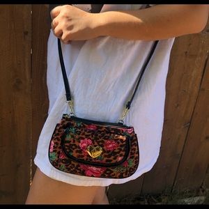 Small Betsey Johnson Floral Mini Purse  Strap